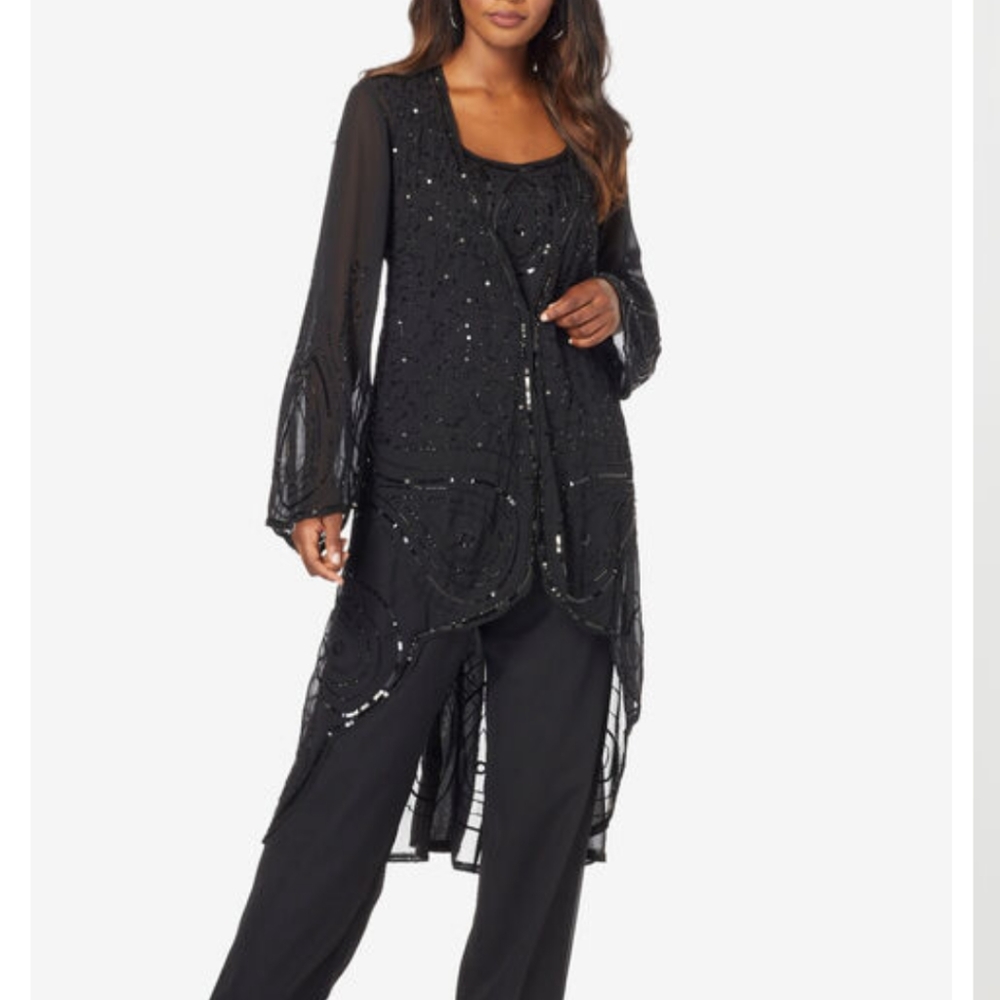 Three piece navy formal pantsuit size 30